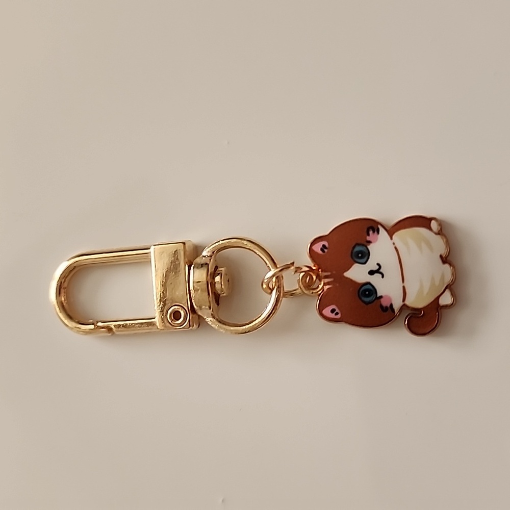 CAT  ZIPPER Pull- purse charm Or Charm bracelet Lobster claw clip closure